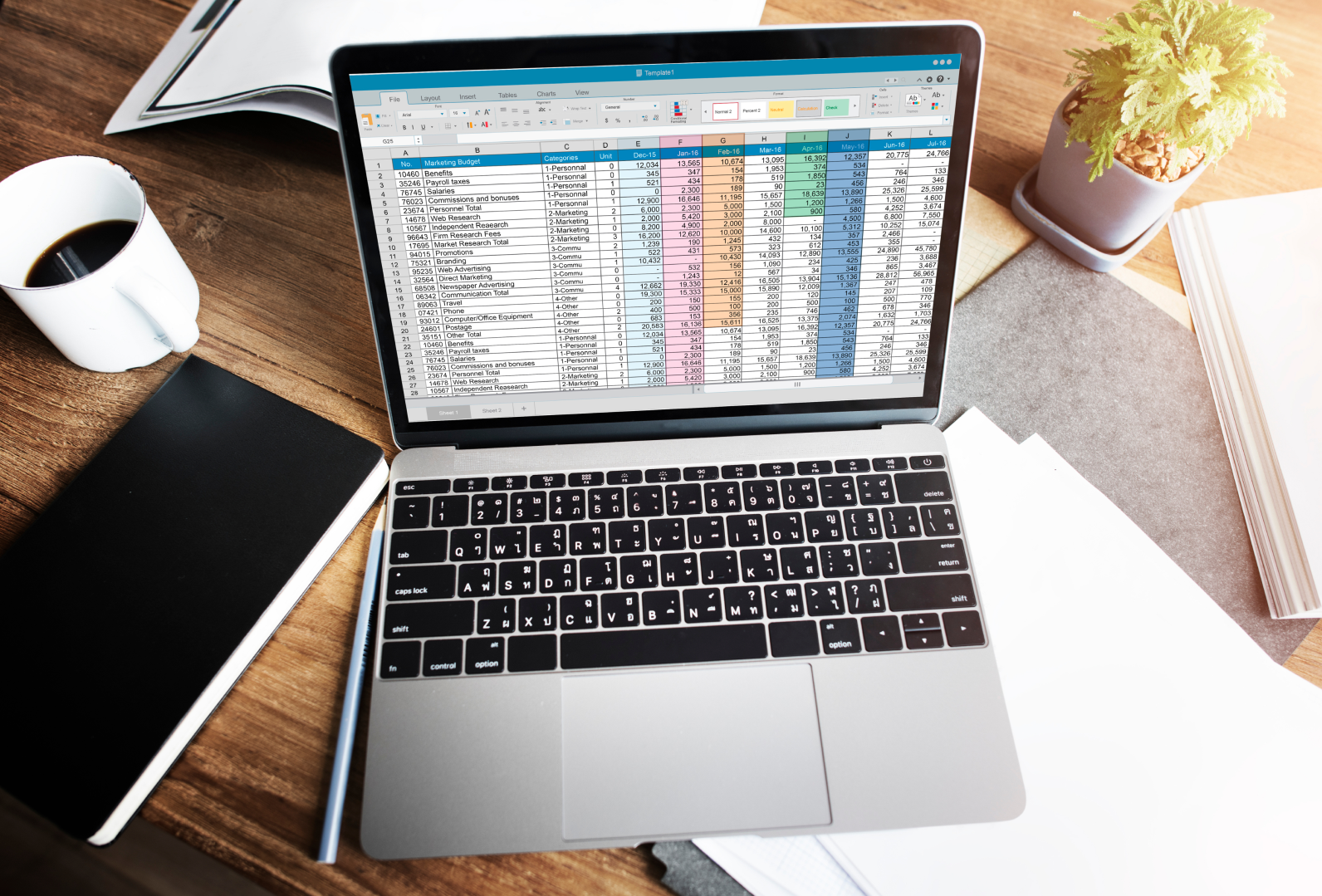 accounting balance sheet spreadsheet desk